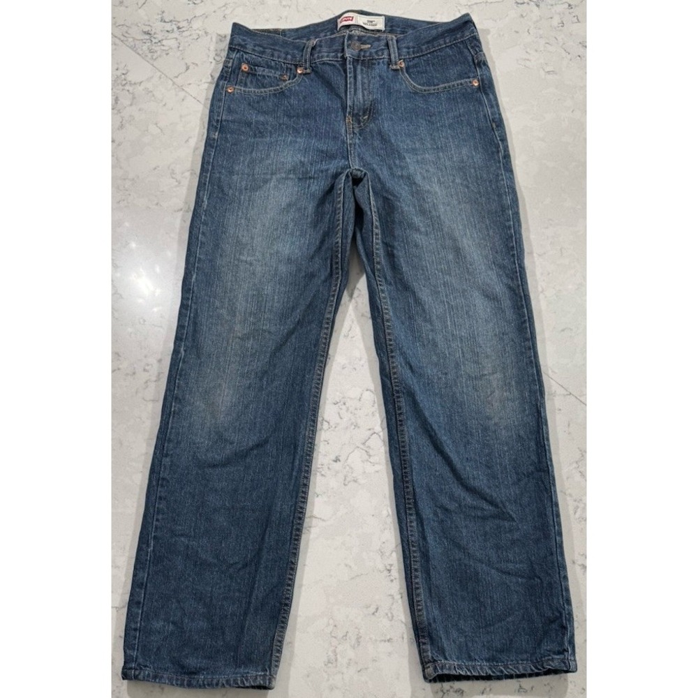 Levi's 550 Boys Jeans Size 20 Regular 30x30 Blue Medium Wash Relaxed Fit Denim